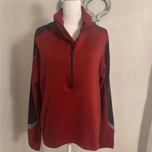 Timberland Red and Black Fleece Pullover